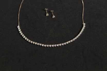 Tennis Necklace ( with chain )