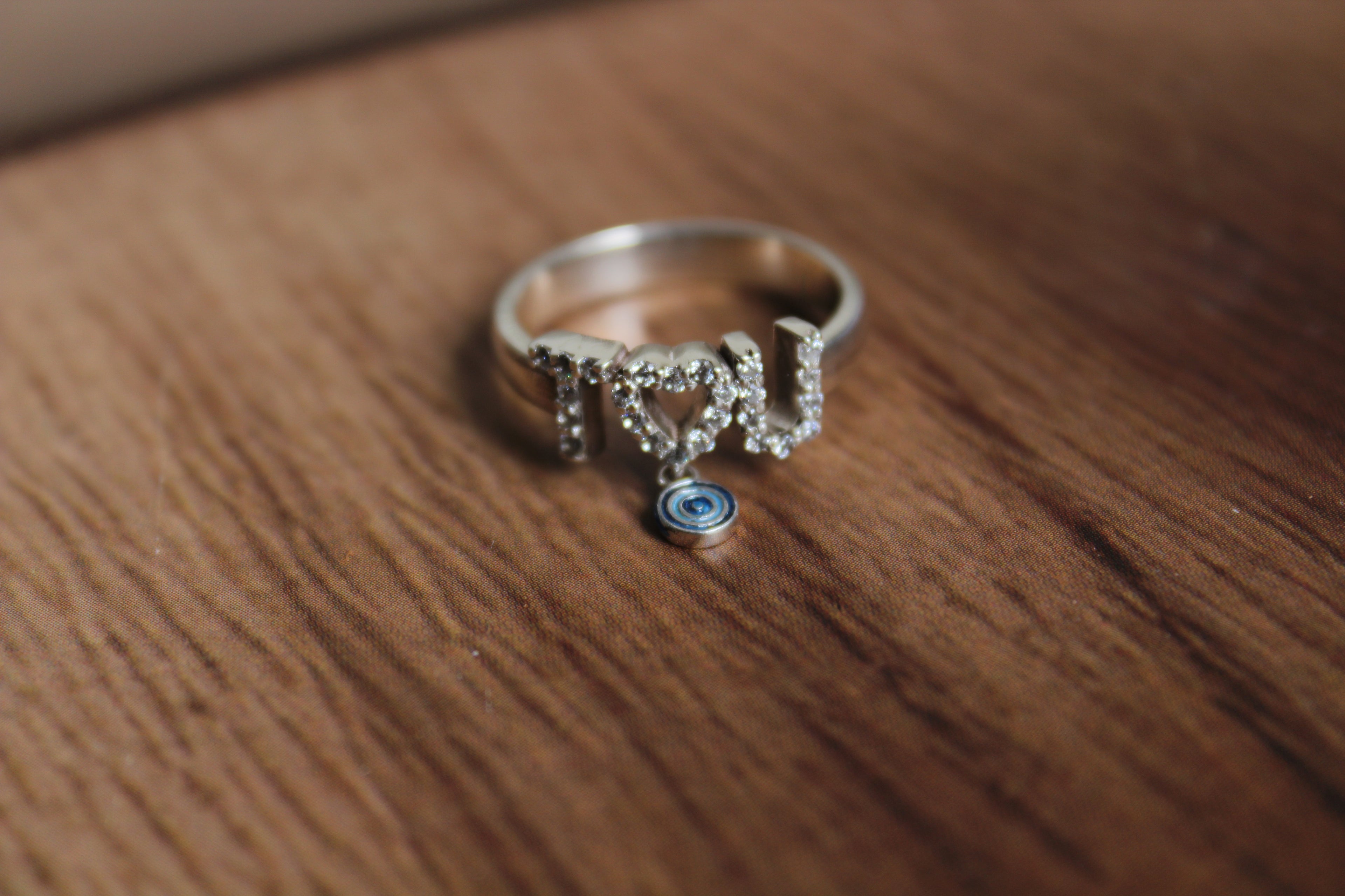 LOVE RING with Evil Eye