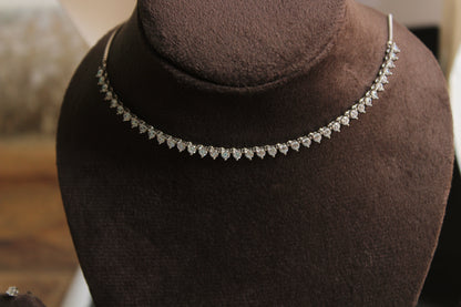 Tennis Necklace ( with chain )