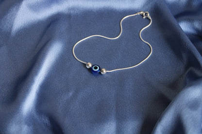 Evil Eye Anklet(Snake Chain)