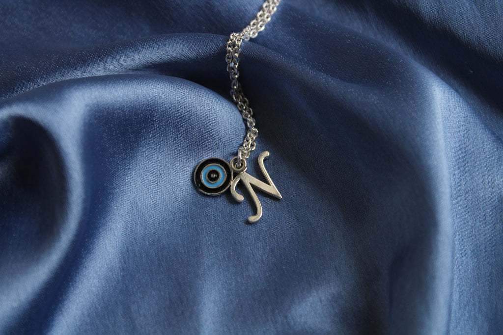 NAZARIYA INITIAL + EVIL EYE Charm Bracelet