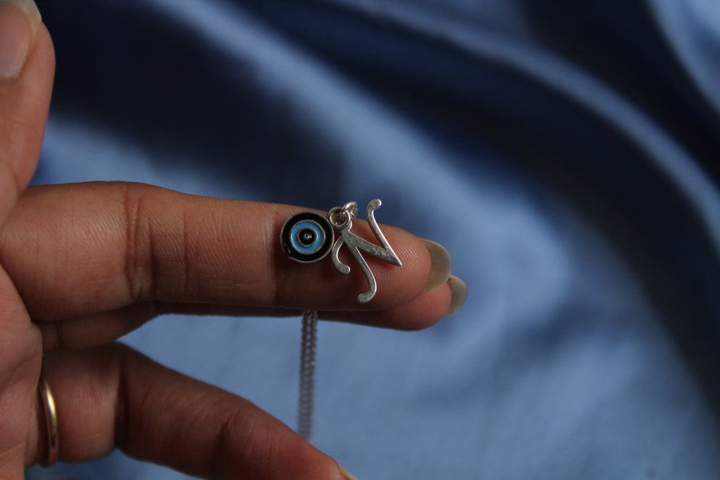 NAZARIYA INITIAL + EVIL EYE Charm Bracelet