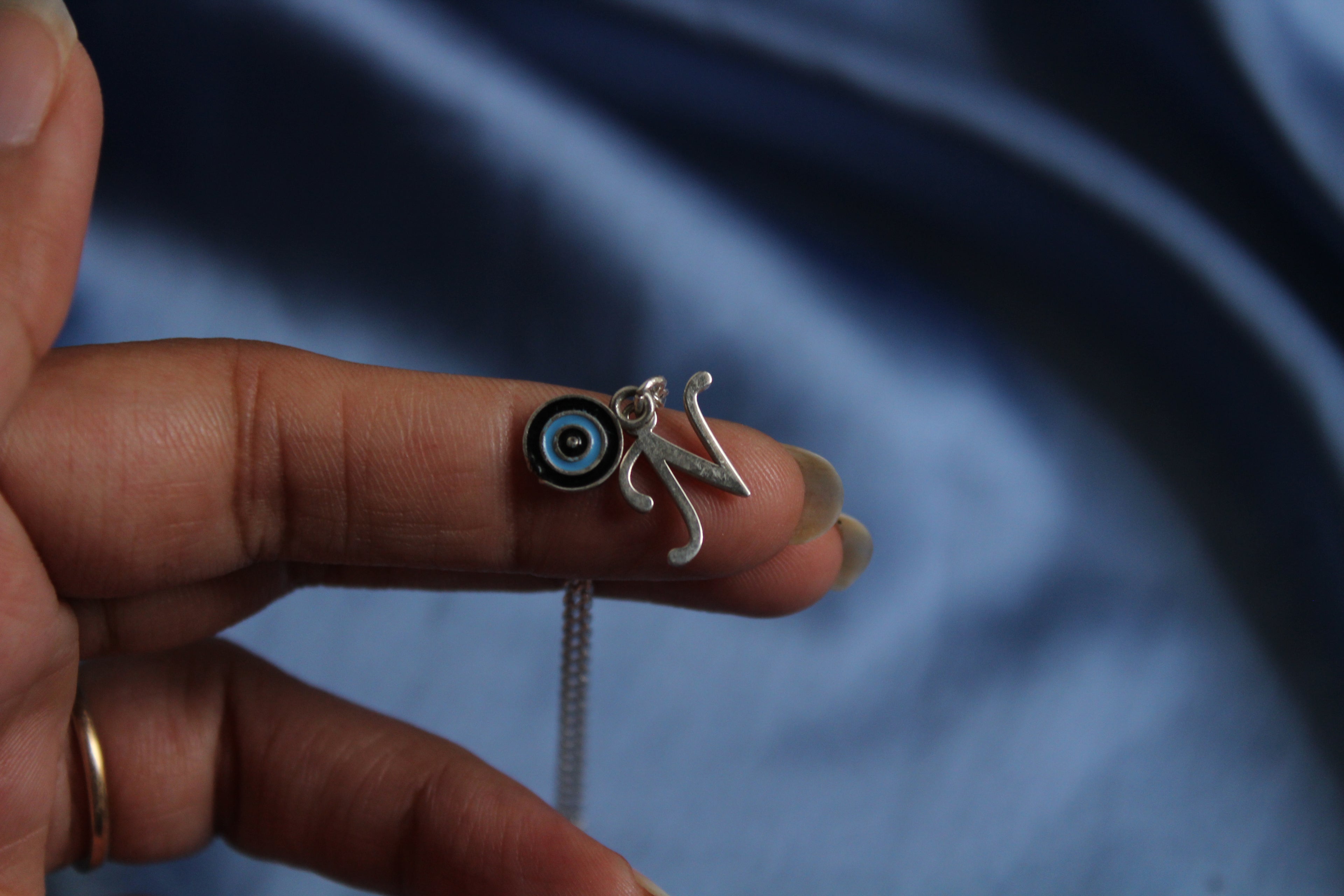 NAZARIYA INITIAL + EVIL EYE Charm Bracelet