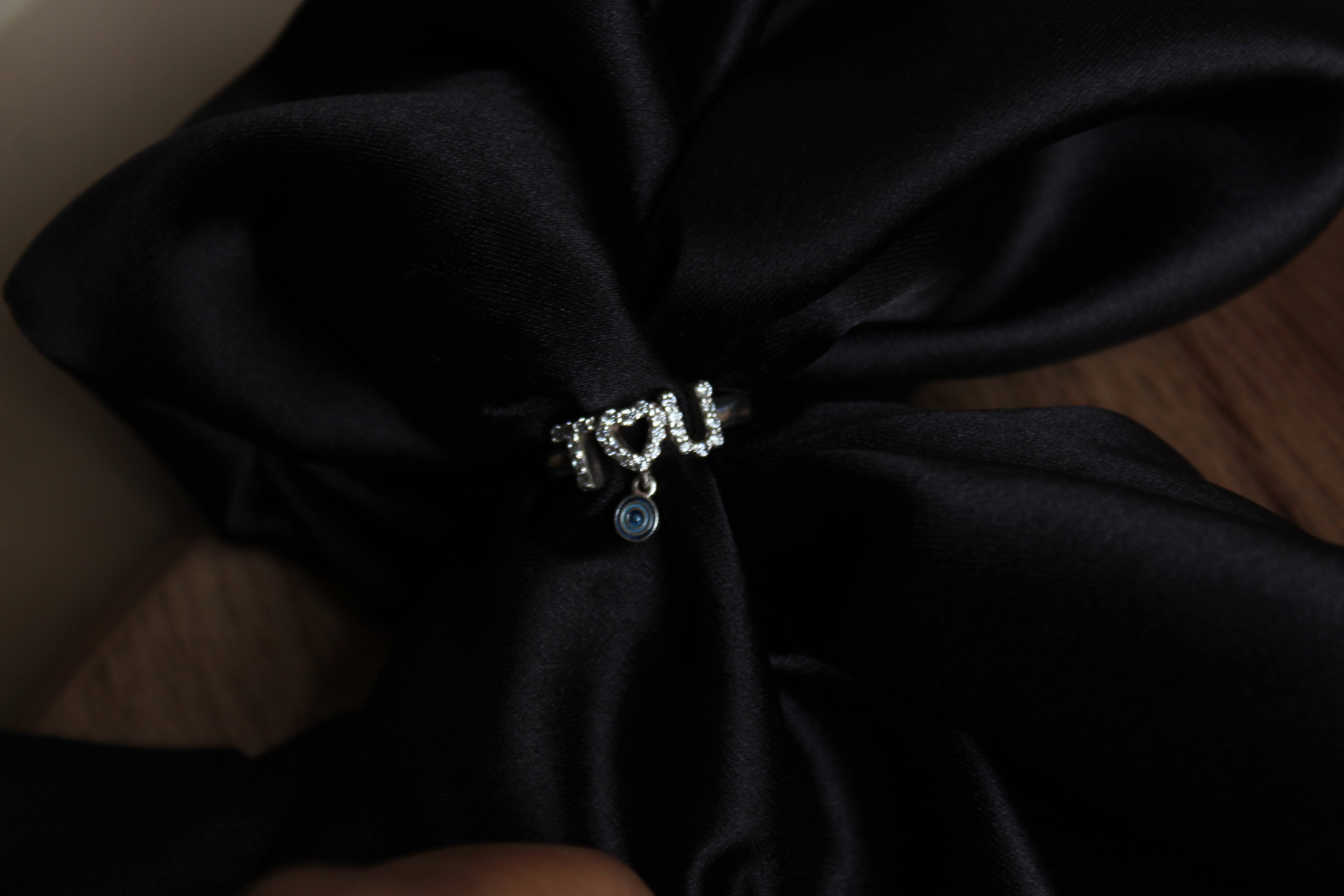 LOVE RING with Evil Eye