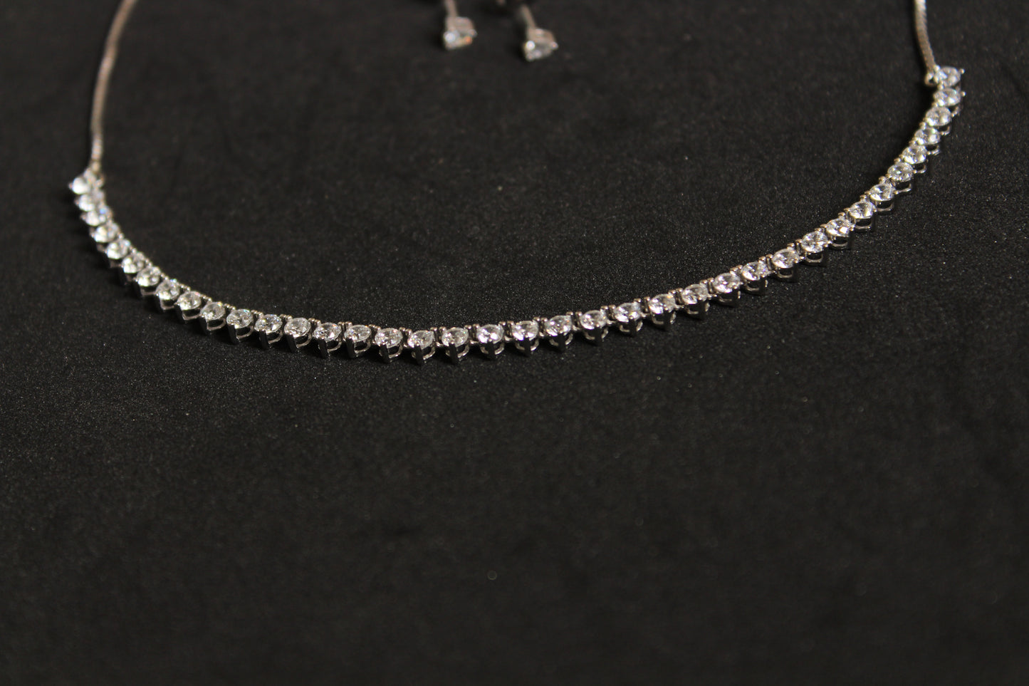 Tennis Necklace ( with chain )