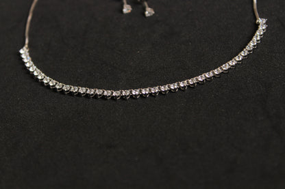 Tennis Necklace ( with chain )