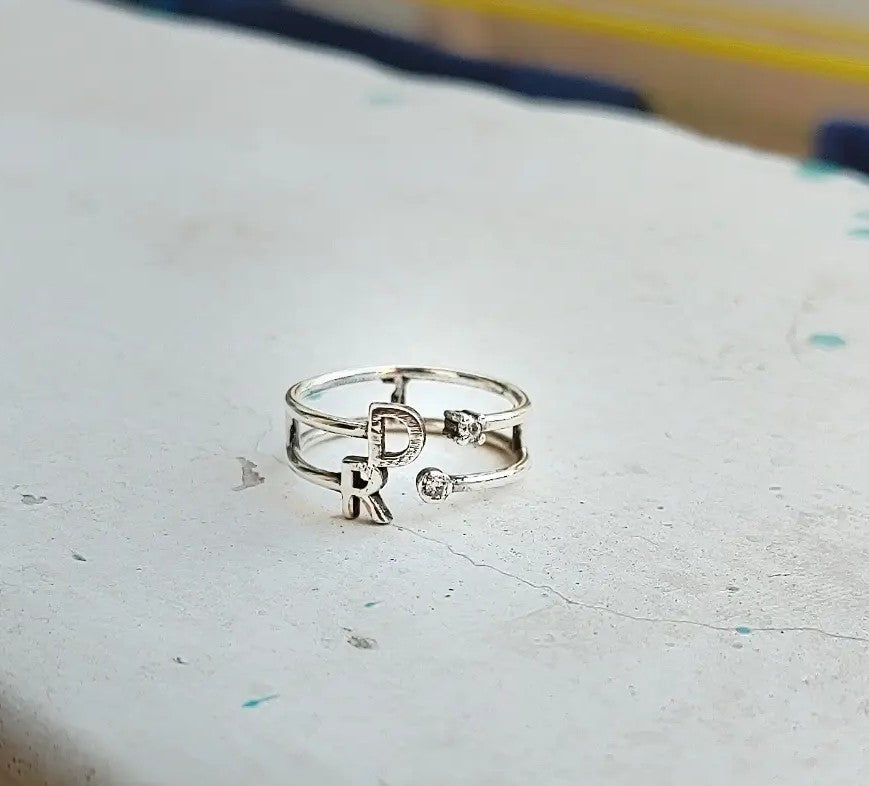 COUPLE INITIAL Ring (Customized)