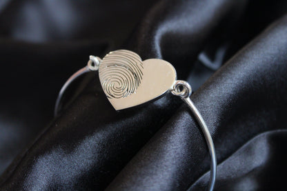 Customized Heart Fingerprint Bracelet - Fankaarii