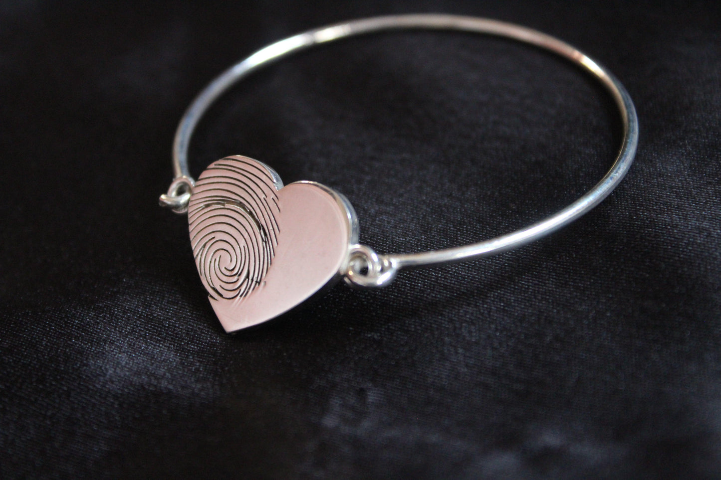 Customized Heart Fingerprint Bracelet - Fankaarii