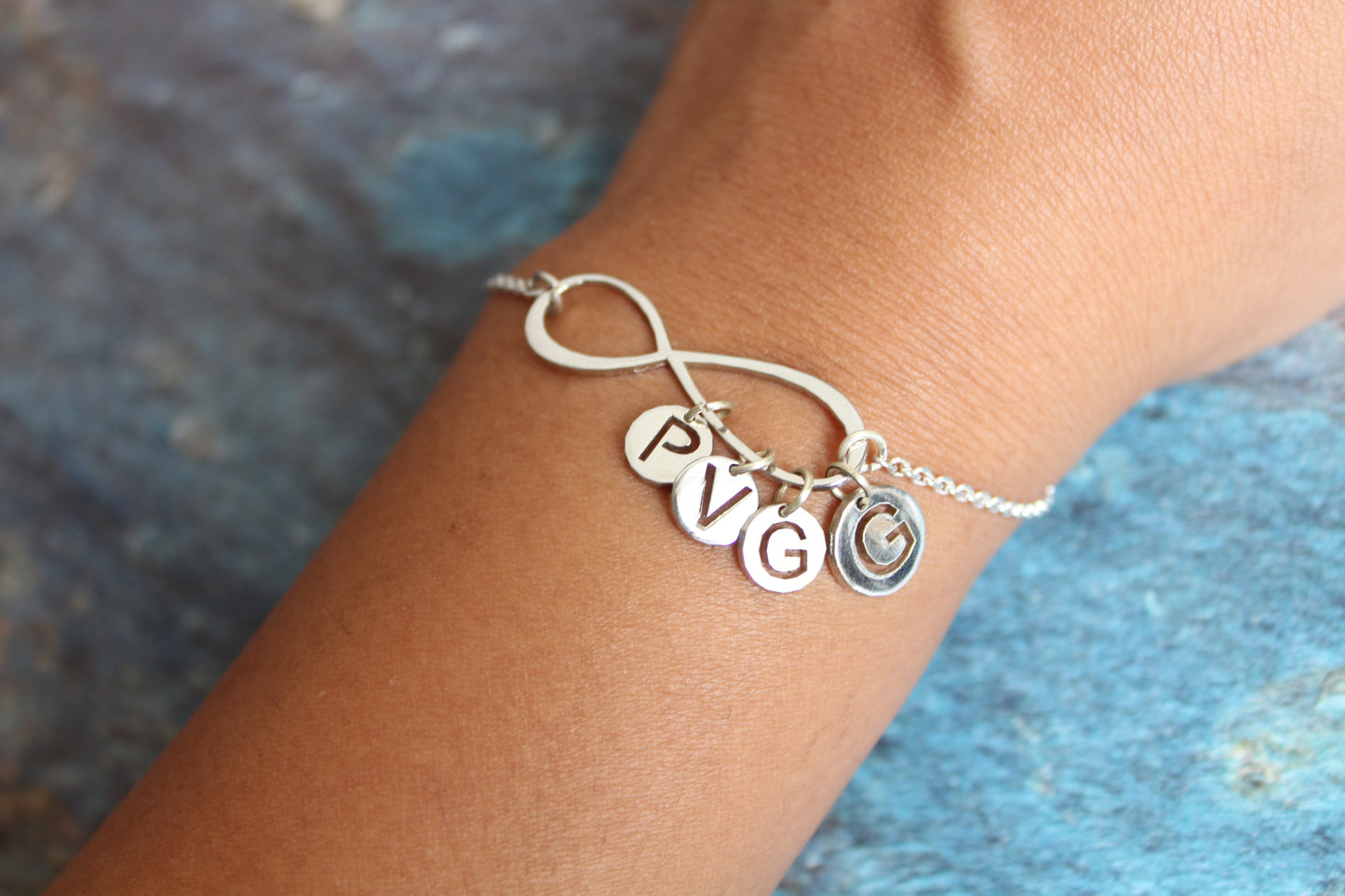 Customized Infinity Initial Bracelet