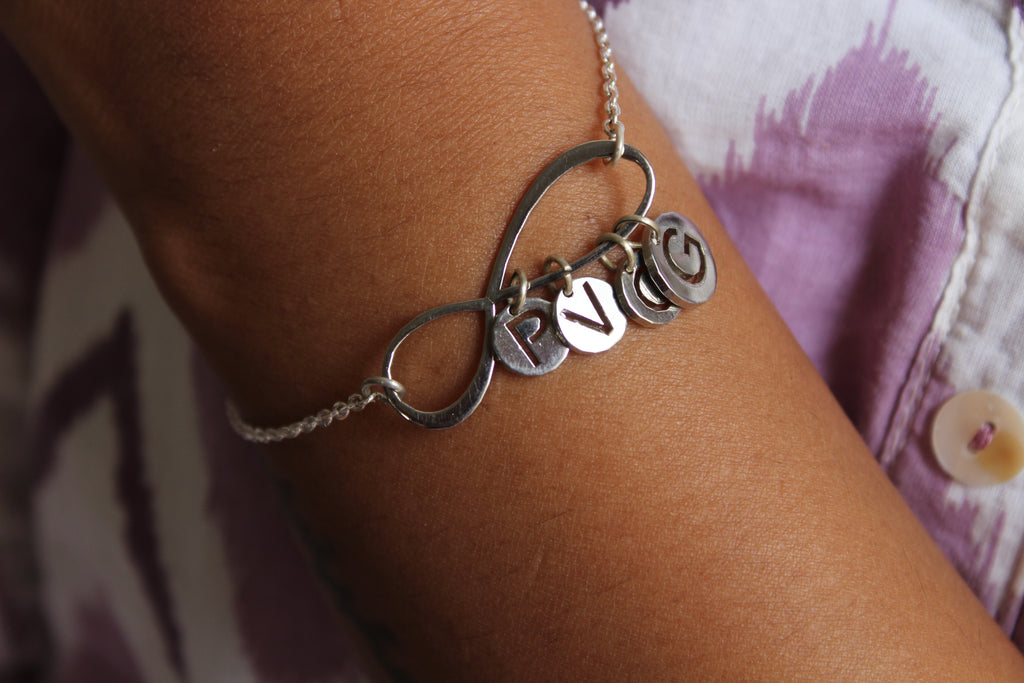 FOREVER TOGETHER Infinity + Initial Family Bracelet
