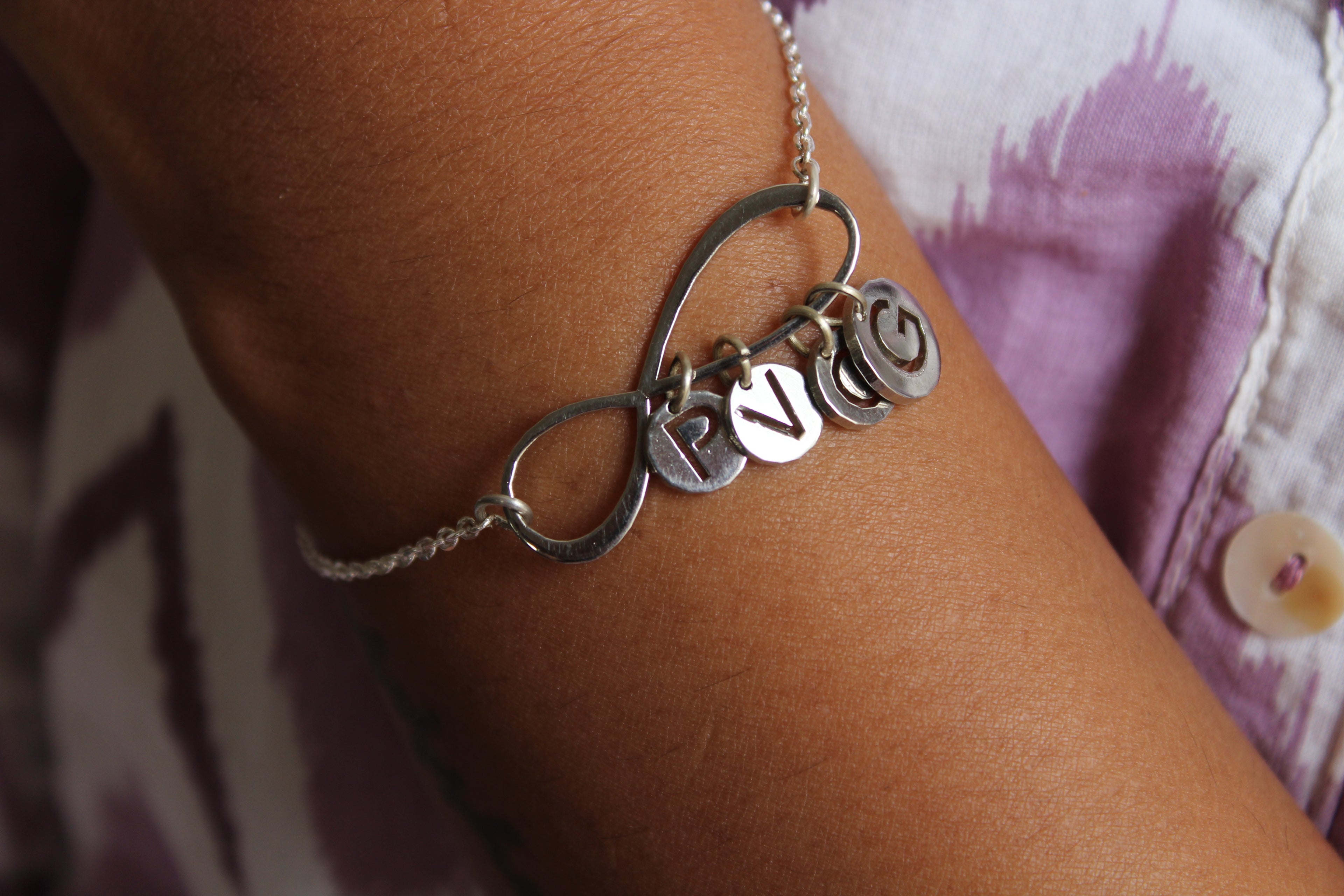 FOREVER TOGETHER Infinity + Initial Family Bracelet