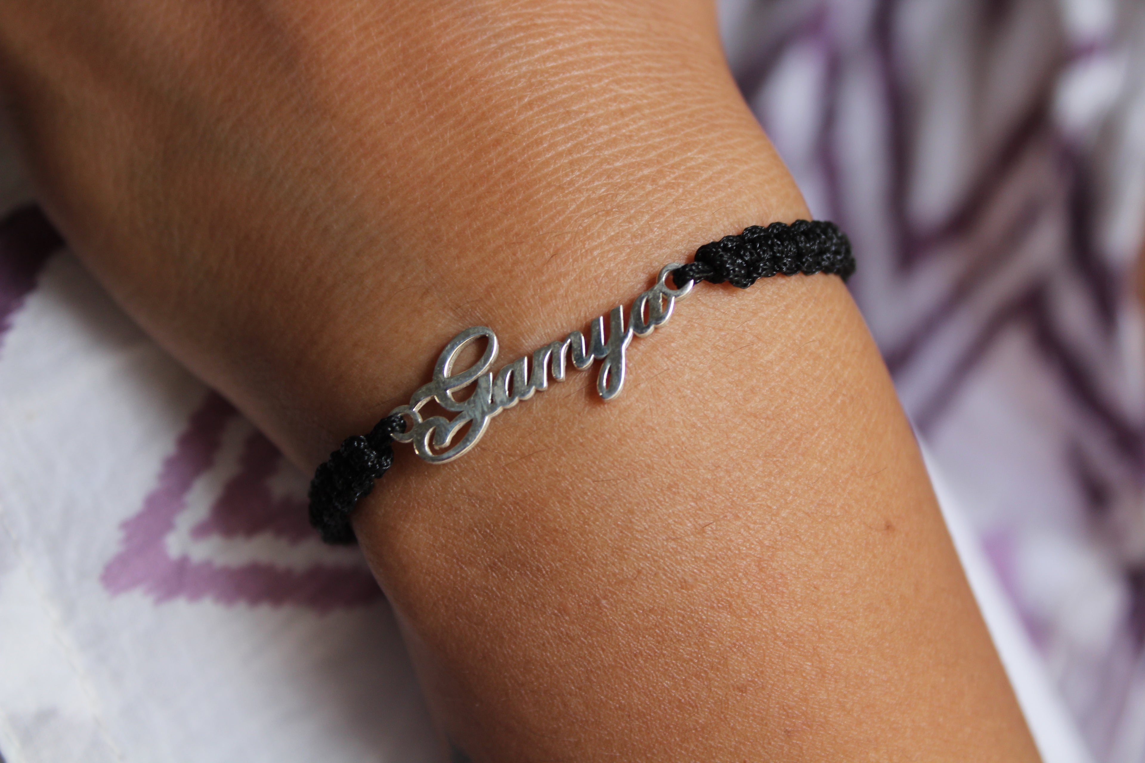 NAME THREAD Bracelet (Black Thread)