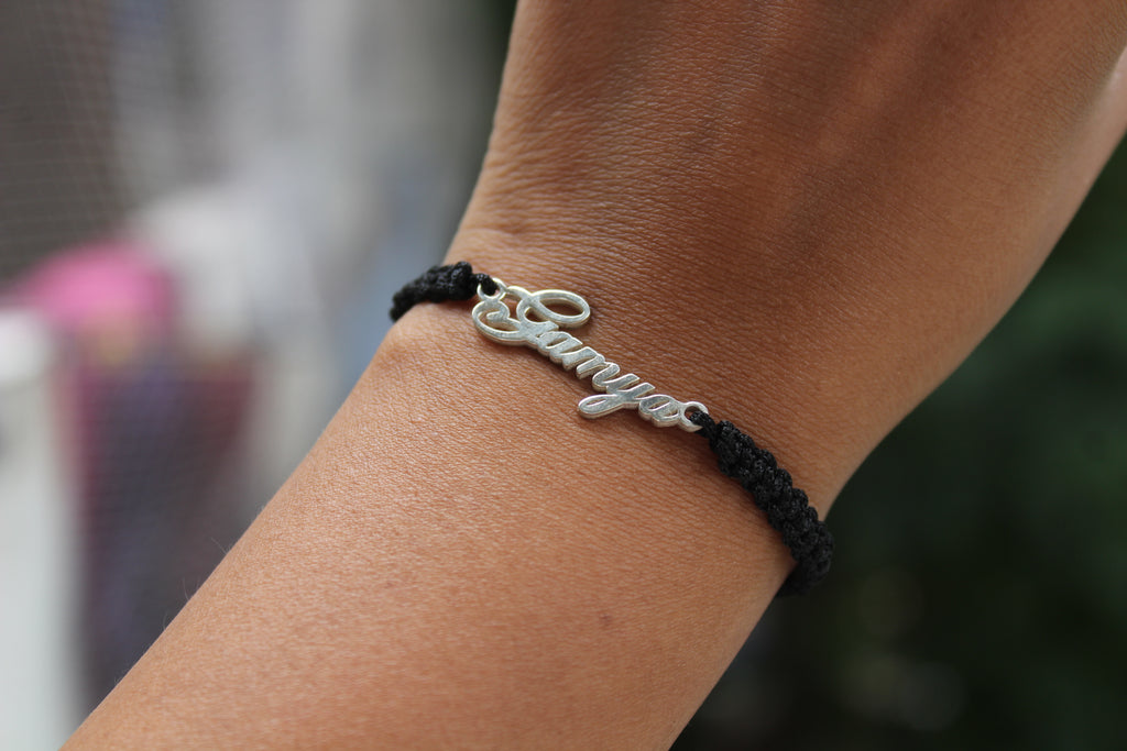 NAME THREAD Bracelet (Black Thread)